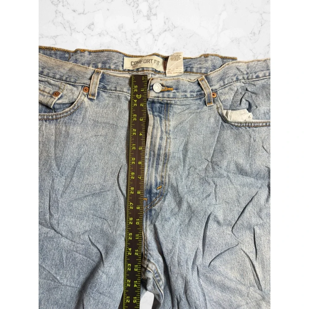 Levis 560 Comfort Fit Jeans Mens 38x34 Light Wash Blue Tapered Leg Denim Vintage